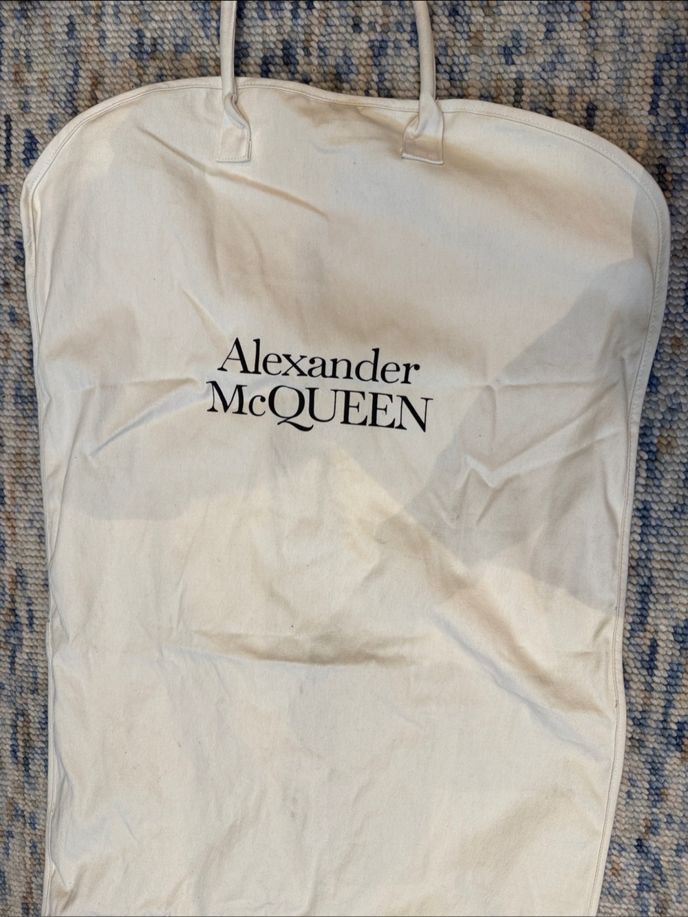 Alexander McQueen Cream Canvas Logo Dust Pouch